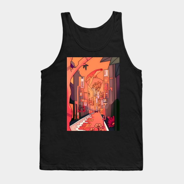 Whale beach street Tank Top by Swadeillustrations